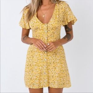 Princess Polly Yellow Sundress - Size 2